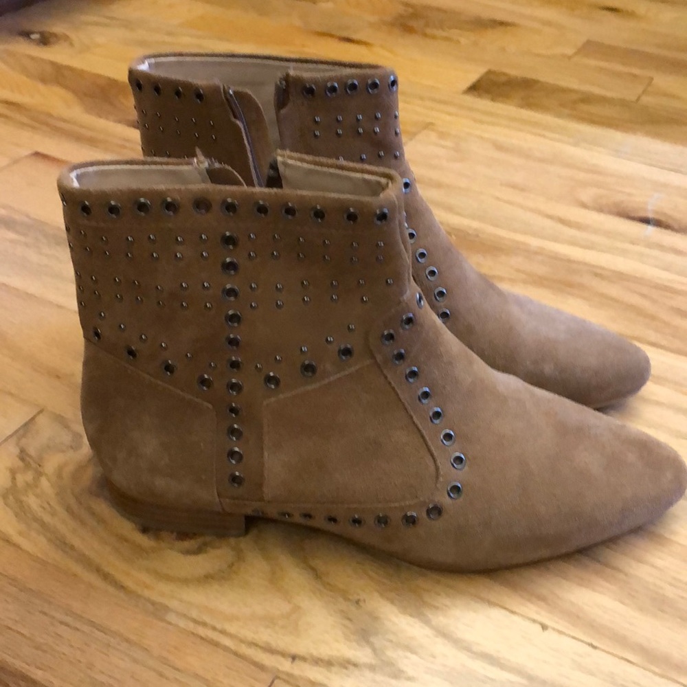 Suede leather short boots size 9